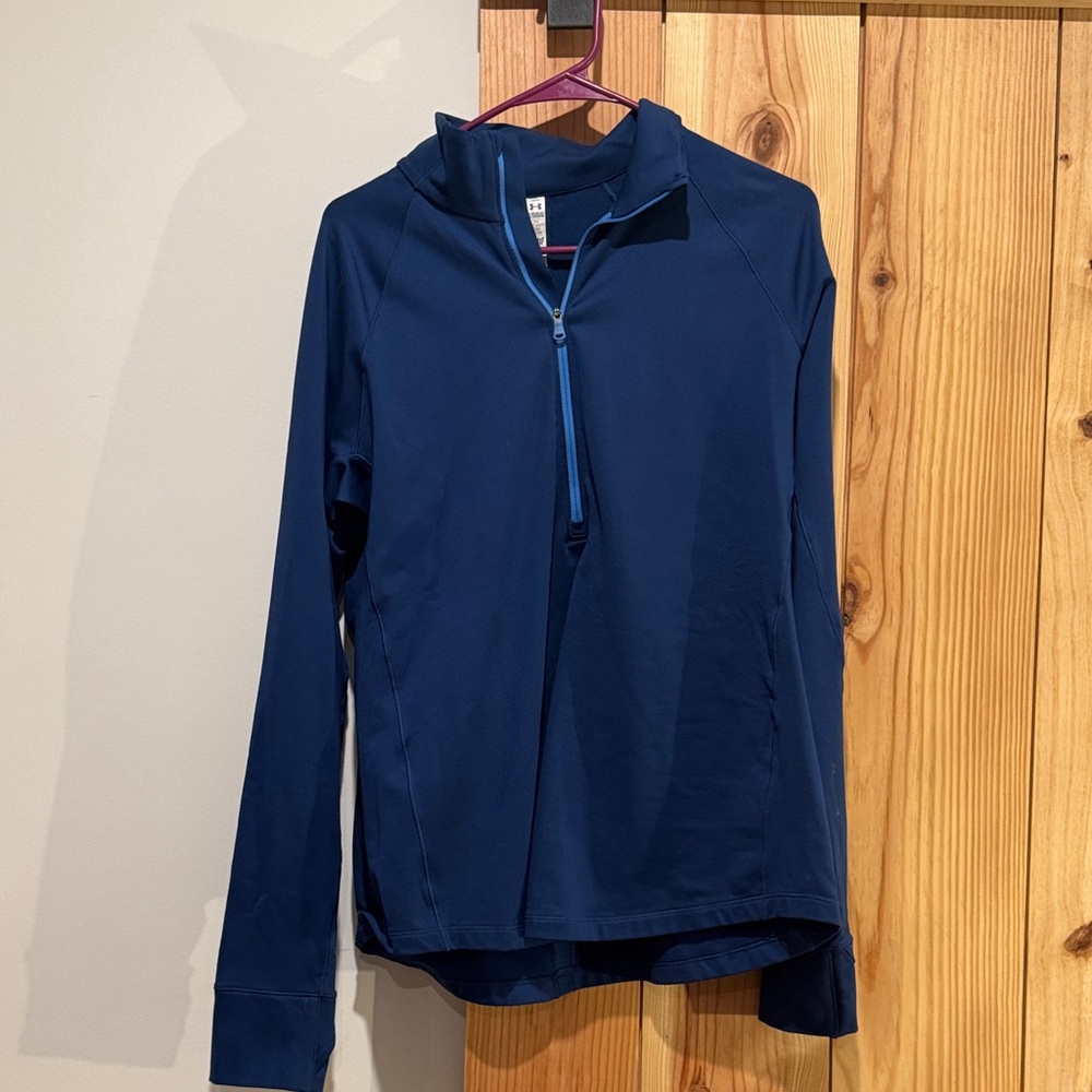 Adidas Navy Blue Quarter-Zip Pullover